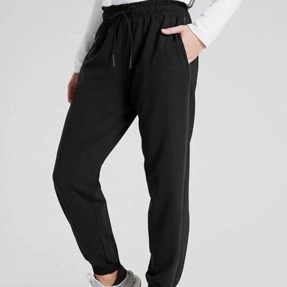 Athleta Women's Black Joggers - Picture 1 of 7